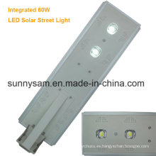 Luz de calle solar del alto brillo Grado impermeable IP65 de 60 vatios